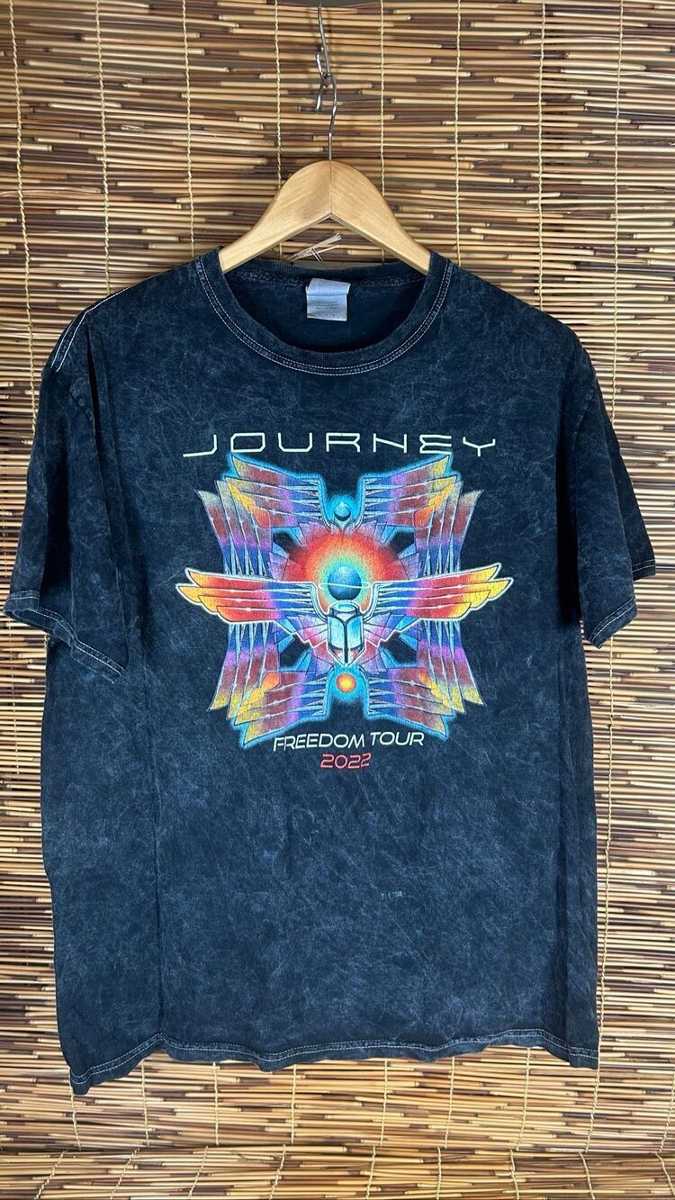 Journey Colortone Large (L) 2022 Tour Shirt Stonewashed Grey/Black